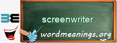 WordMeaning blackboard for screenwriter